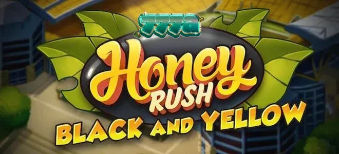 Interface vibrante e moderna do slot Honey Rush Black and Yellow